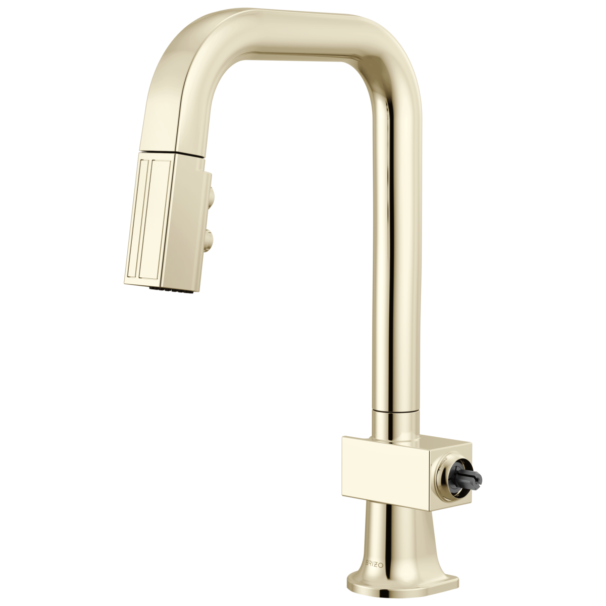 BRIZO Frank Lloyd Wright Pull-Down Prep Faucet with Square Spout - Less Handle — Polished Nickel