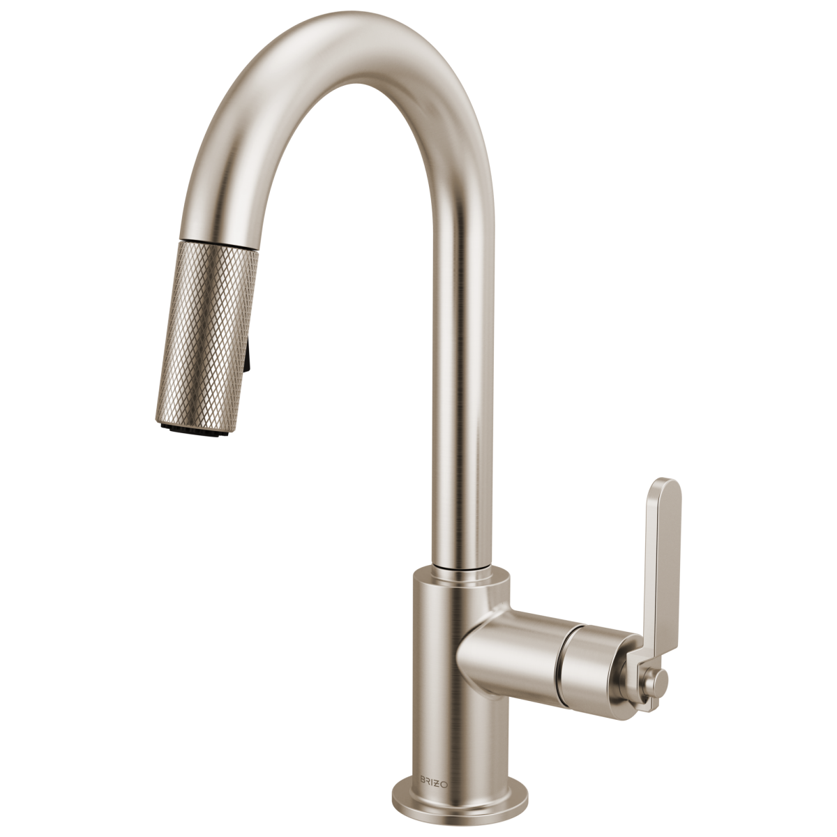 BRIZO Litze Pull-Down Prep Faucet with Arc Spout - Industrial Handle — Stainless