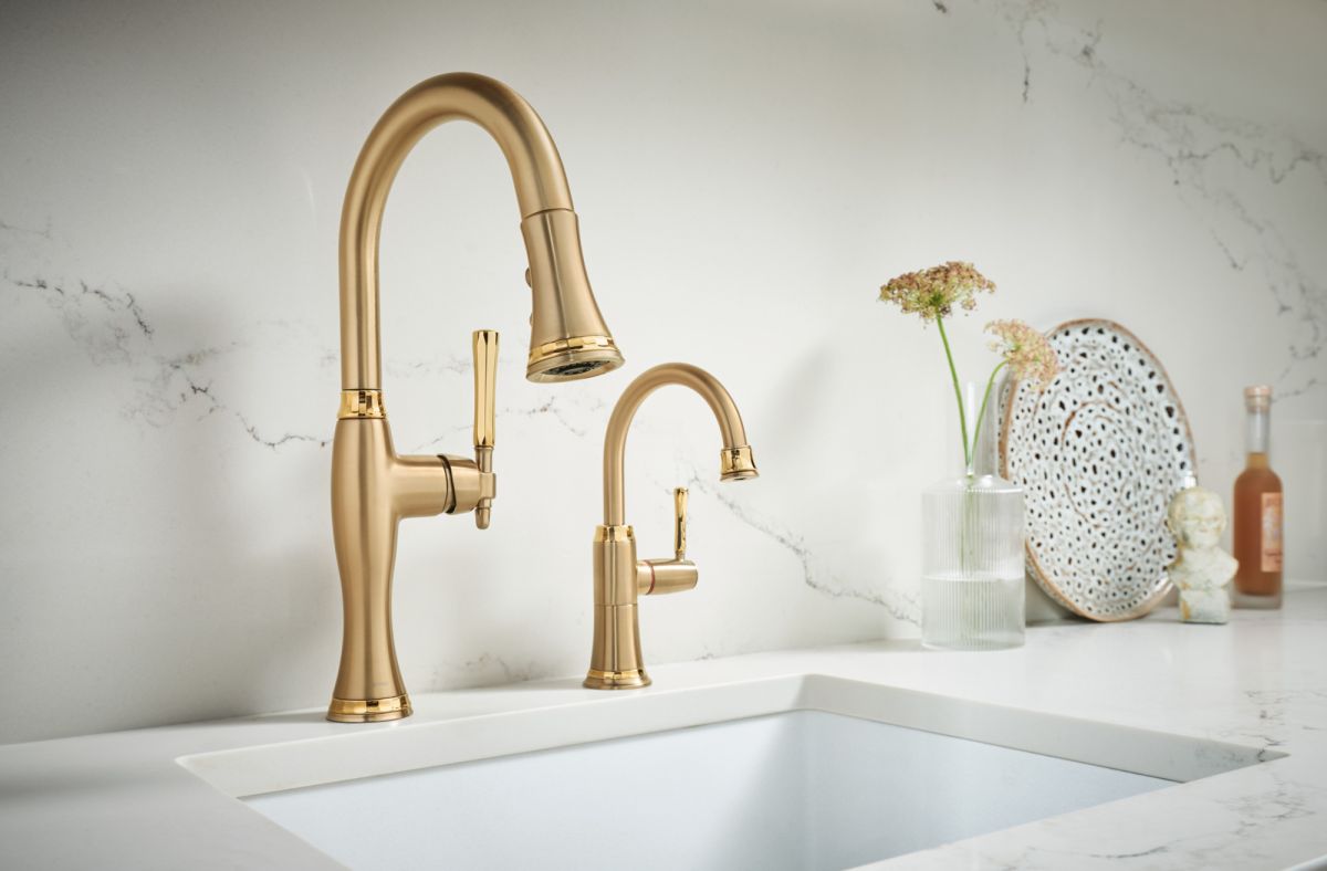 BRIZO Tulham Instant Hot Faucet — Luxe Gold / Polished Gold