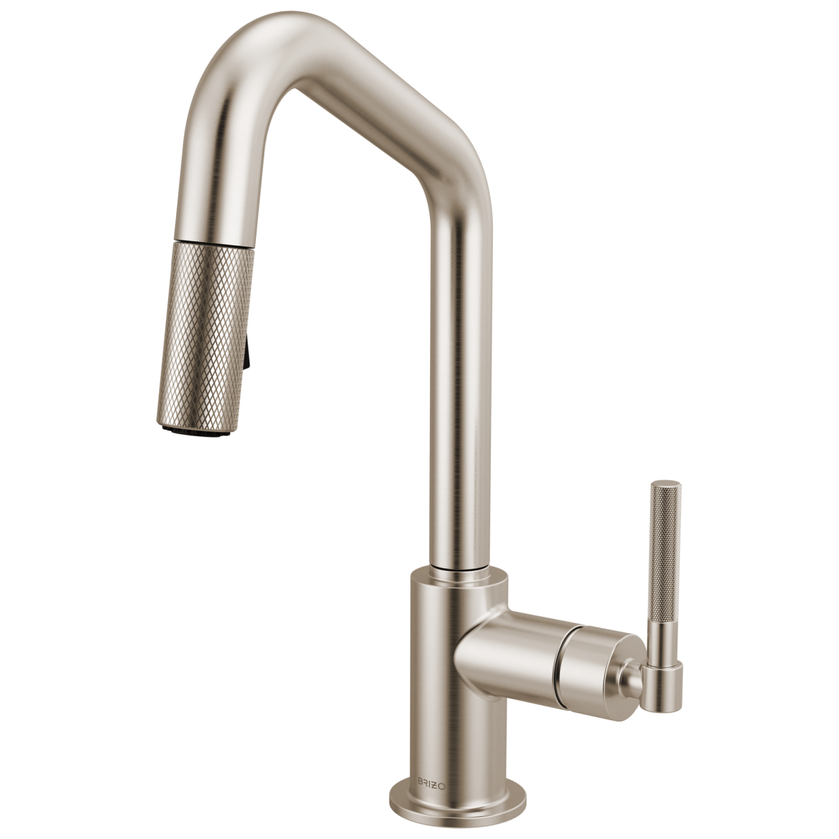 BRIZO Litze Pull-Down Prep Faucet with Angle Spout - Knurled Handle — Stainless