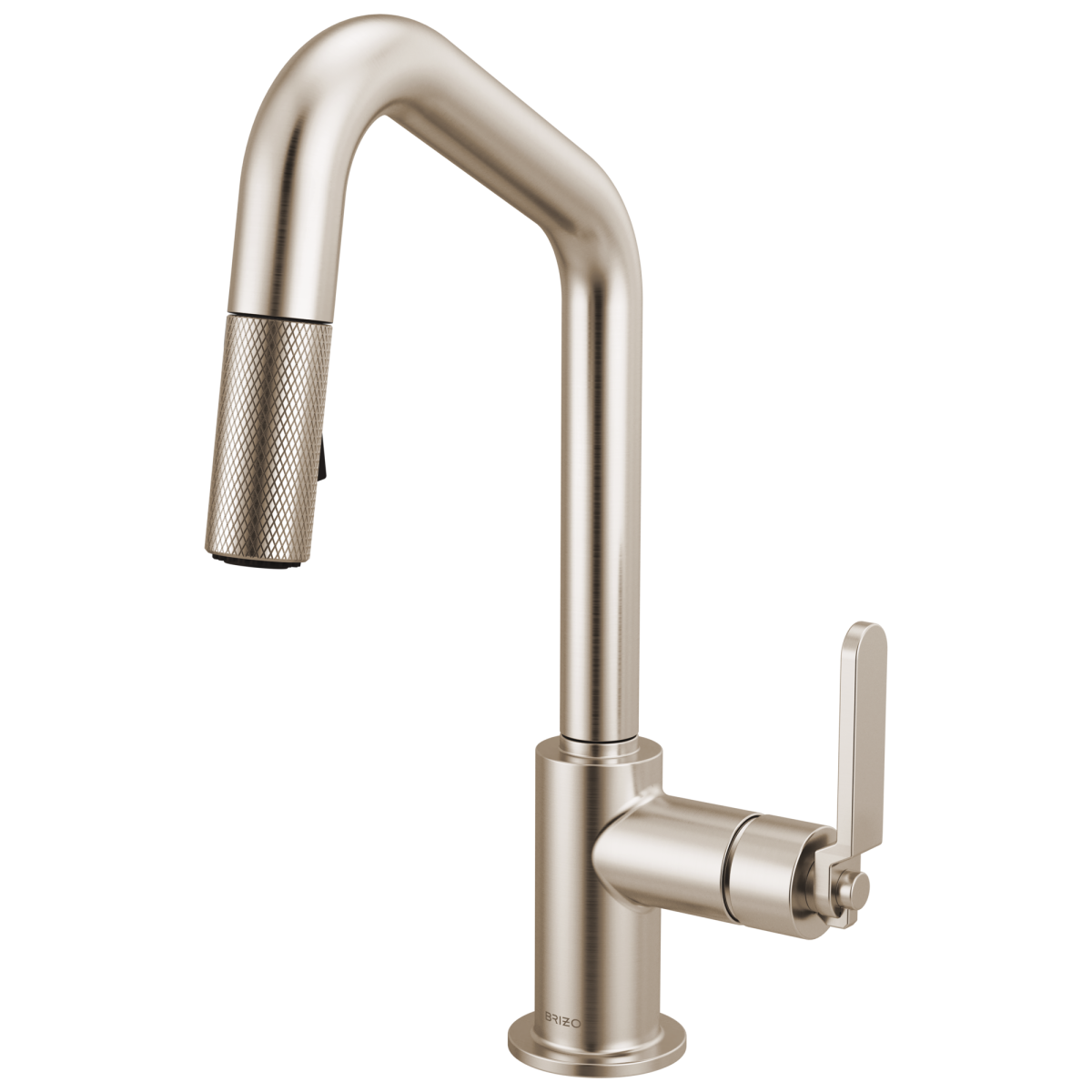BRIZO Litze Pull-Down Prep Faucet with Angle Spout - Industrial Handle — Stainless