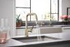 BRIZO Odin Pull-Down Prep Faucet with Square Spout - Less Handle — Polished Nickel