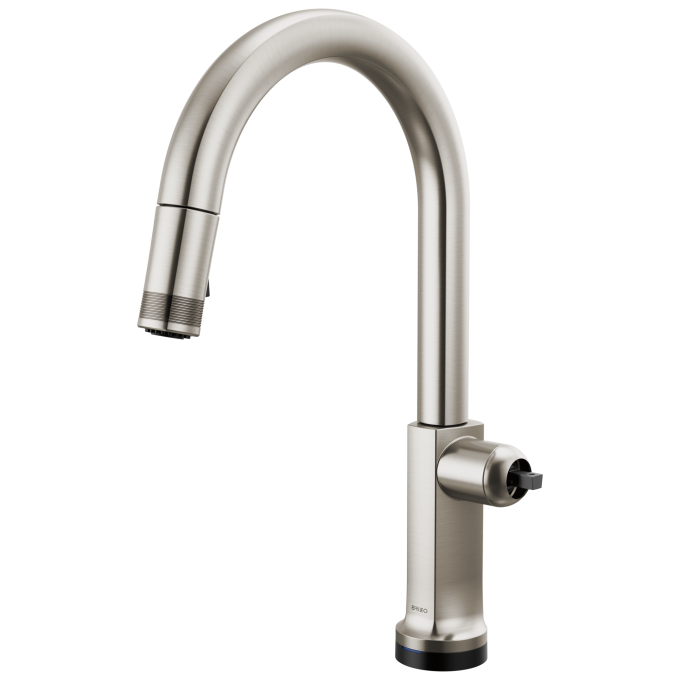 BRIZO Kintsu SmartTouch Pull-Down Faucet with Arc Spout - Less Handle — Lumicoat® Stainless