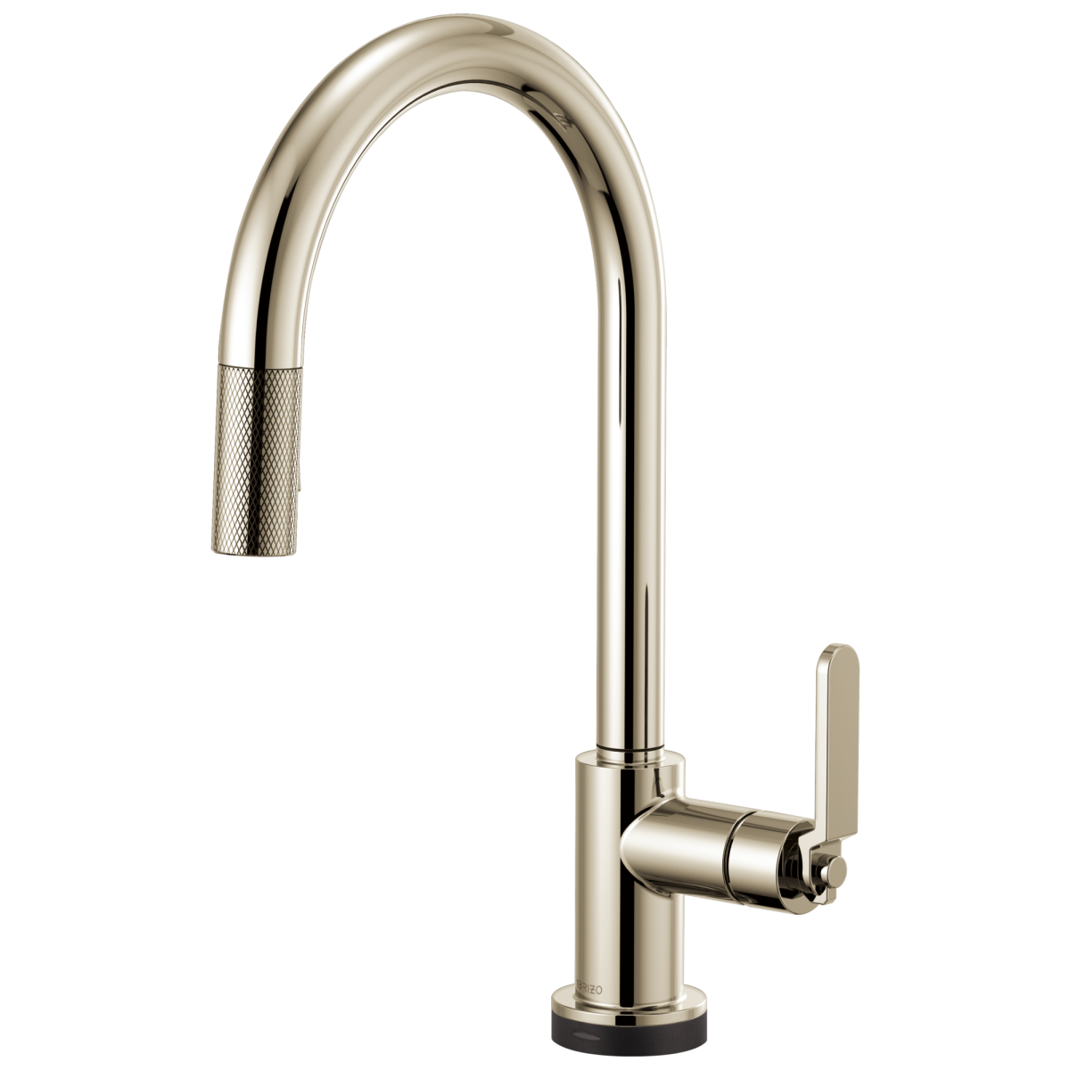 BRIZO Litze SmartTouch Pull-Down Kitchen Faucet with Arc Spout and Industrial Handle — Polished Nickel