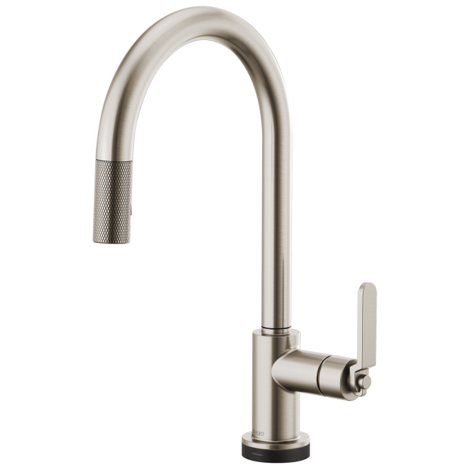 BRIZO Litze SmartTouch Pull-Down Kitchen Faucet with Arc Spout and Industrial Handle — Stainless
