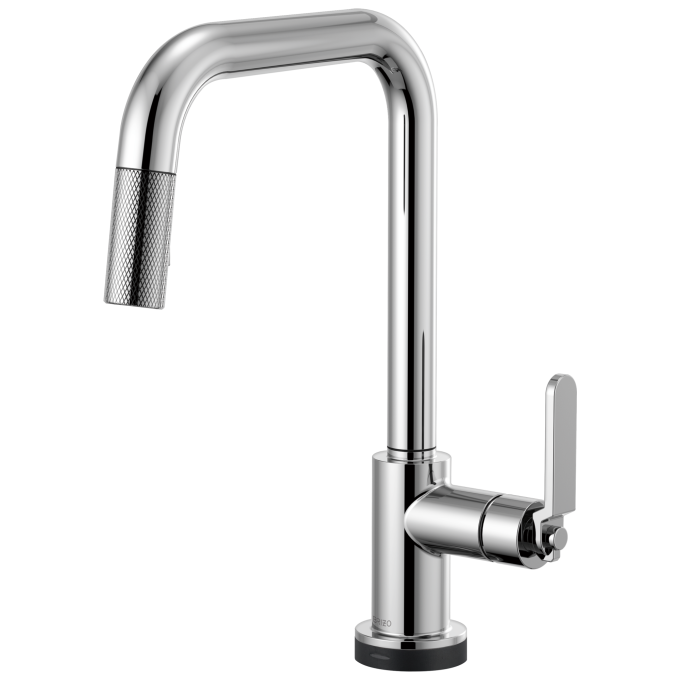 BRIZO Litze SmartTouch Pull-Down Kitchen Faucet with Square Spout and Industrial Handle — Chrome