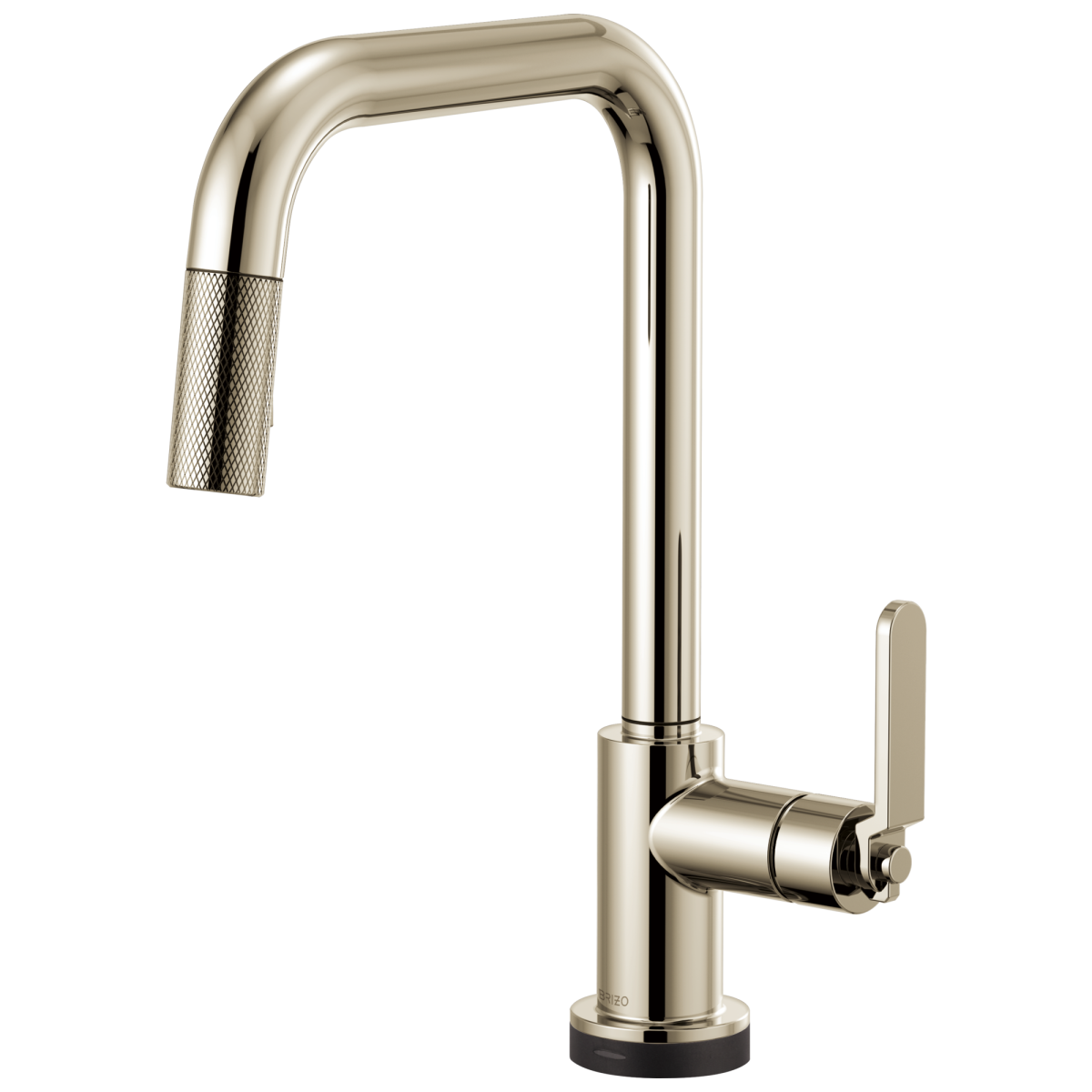 BRIZO Litze SmartTouch Pull-Down Kitchen Faucet with Square Spout and Industrial Handle — Polished Nickel