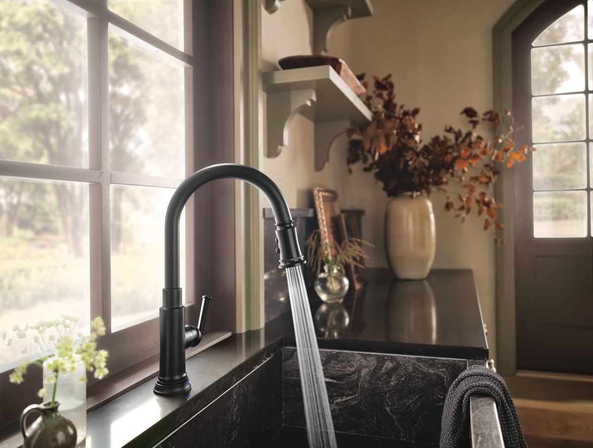 BRIZO Rook SmartTouch Pull-Down Faucet — Matte Black