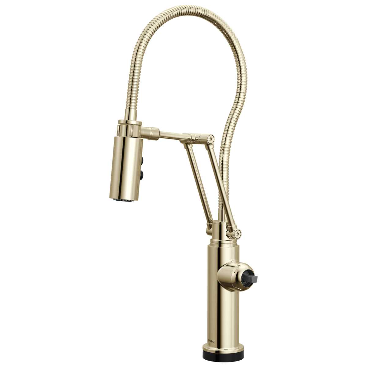 BRIZO Odin SmartTouch Articulating Kitchen Faucet with Finished Hose - Less Handle — Polished Nickel