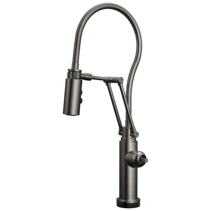 BRIZO Odin SmartTouch Articulating Kitchen Faucet with Finished Hose - Less Handle — Luxe Steel