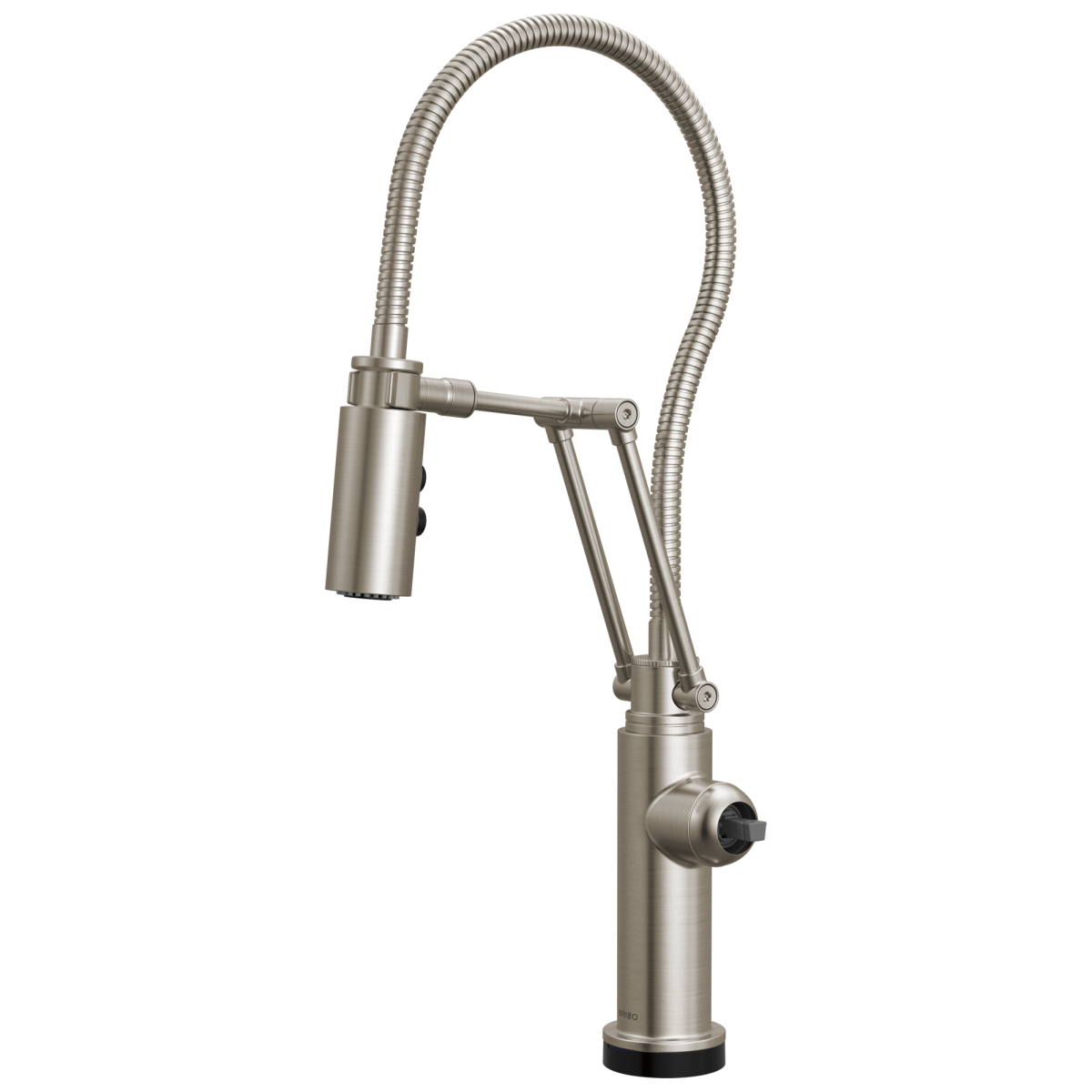 BRIZO Odin SmartTouch Articulating Kitchen Faucet with Finished Hose - Less Handle — Stainless