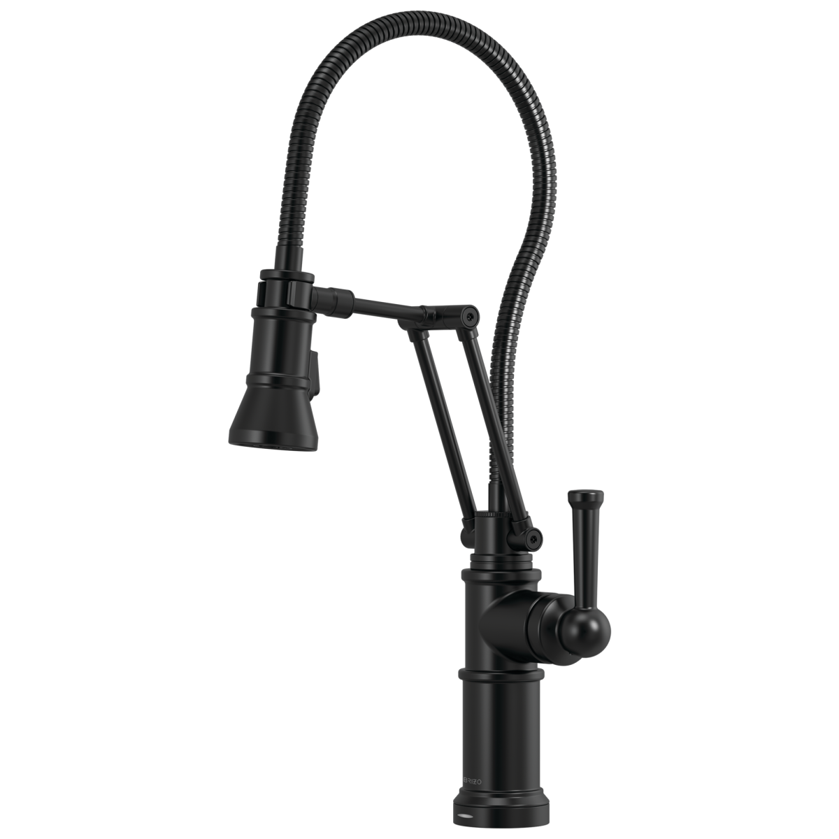 BRIZO Artesso Smarttouch Articulating Faucet With Finished Hose — Matte Black