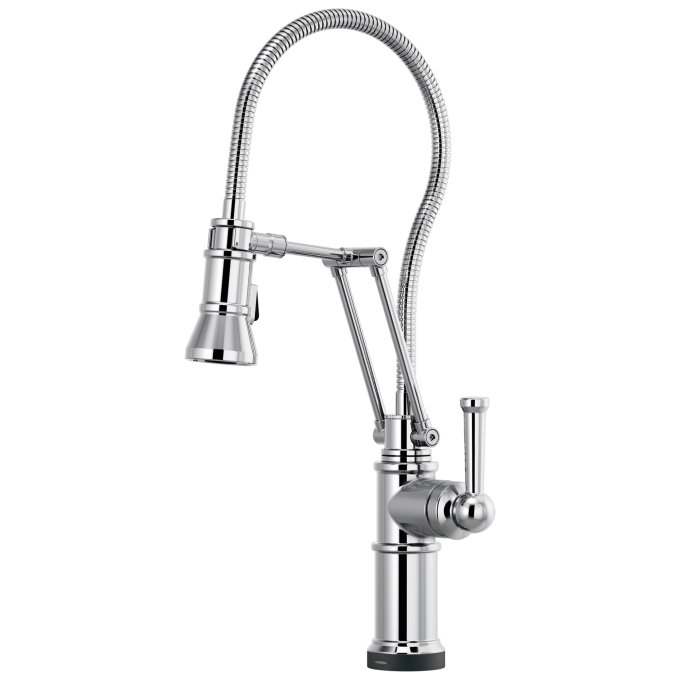 BRIZO Artesso SmartTouch Articulating Kitchen Faucet With Finished Hose — Chrome