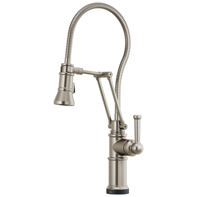 BRIZO Artesso SmartTouch Articulating Kitchen Faucet With Finished Hose — Stainless