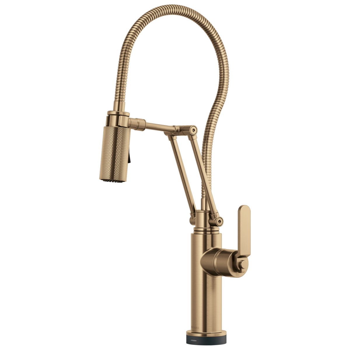 BRIZO Litze SmartTouch Articulating Kitchen Faucet With Finished Hose — Luxe Gold
