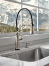 BRIZO Artesso Single Handle Articulating Kitchen Kitchen Faucet with SmartTouch Technology — Stainless