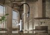 BRIZO Litze SmartTouch Articulating Kitchen Faucet with Knurled Handle — Chrome