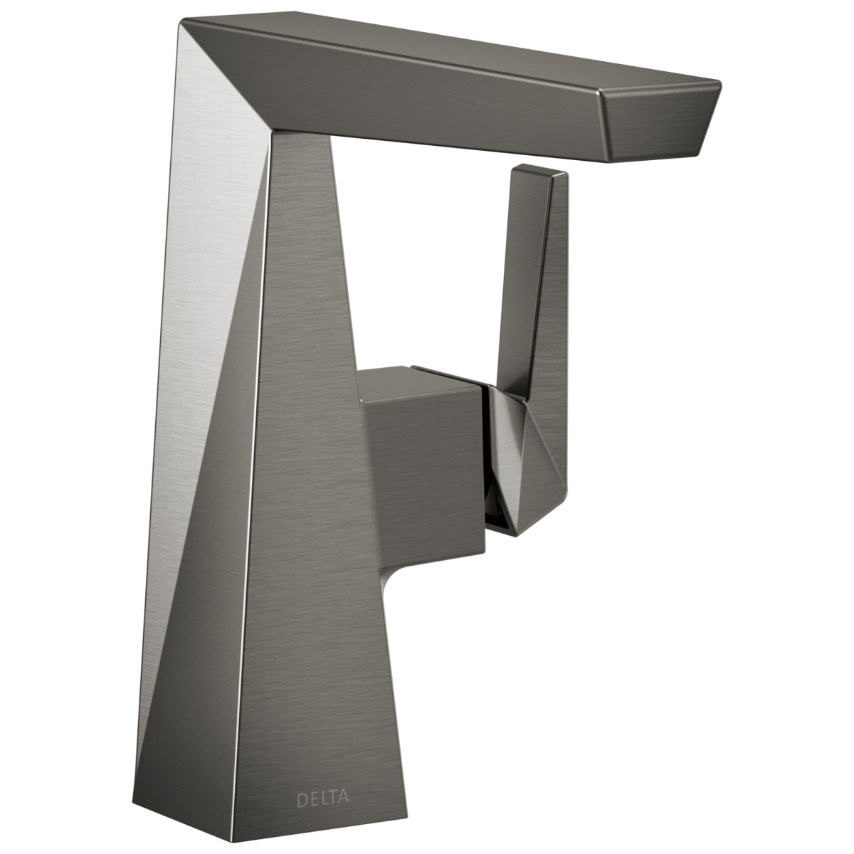 DELTA Trillian Single Handle Mid-Height Bathroom Faucet — Lumicoat® Black Stainless