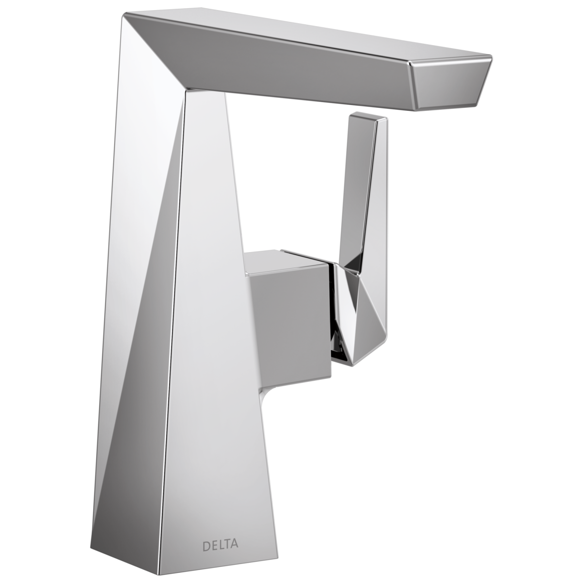 DELTA Trillian Single Handle Mid-Height Bathroom Faucet — Lumicoat® Chrome