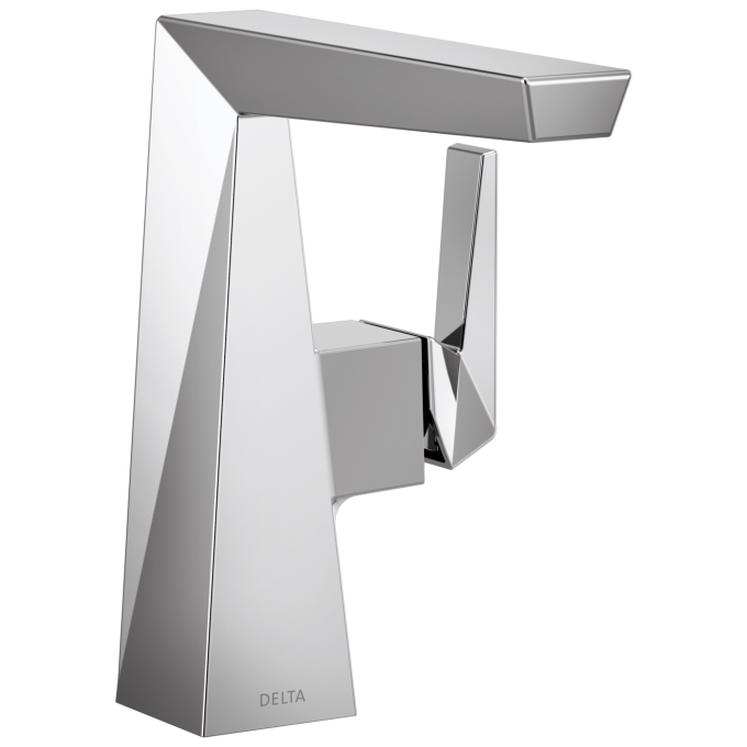 DELTA Trillian Single Handle Mid-Height Bathroom Faucet — Lumicoat® Chrome