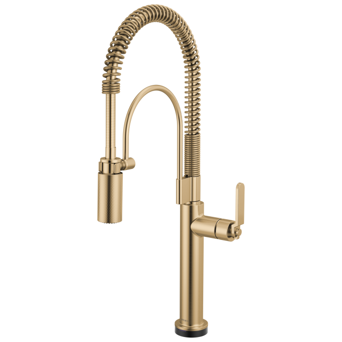 BRIZO Litze SmartTouch Semi-Professional Kitchen Faucet - Industrial Handle — Luxe Gold