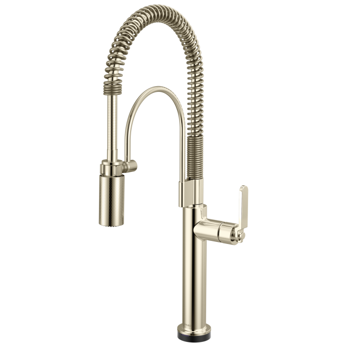 BRIZO Litze SmartTouch Semi-Professional Kitchen Faucet - Industrial Handle — Polished Nickel