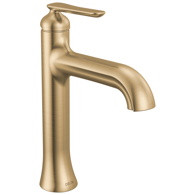DELTA Bonacci Single Handle Mid-Height Bathroom Faucet — Lumicoat® Champagne Bronze