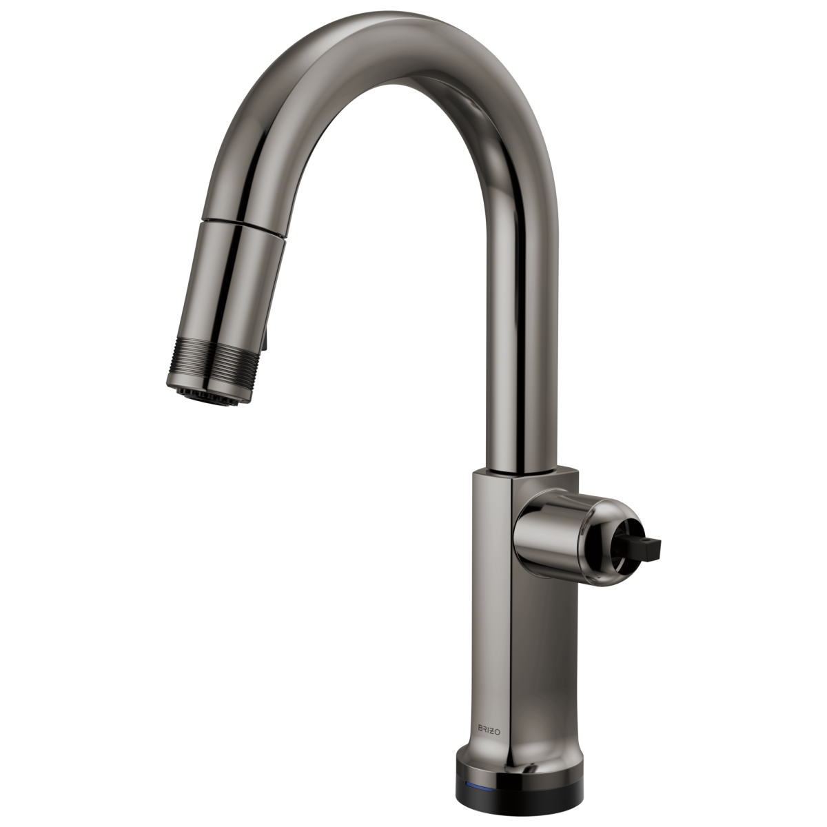 BRIZO Kintsu SmartTouch Pull-Down Prep Faucet with Arc Spout - Less Handle — Lumicoat® Black Onyx