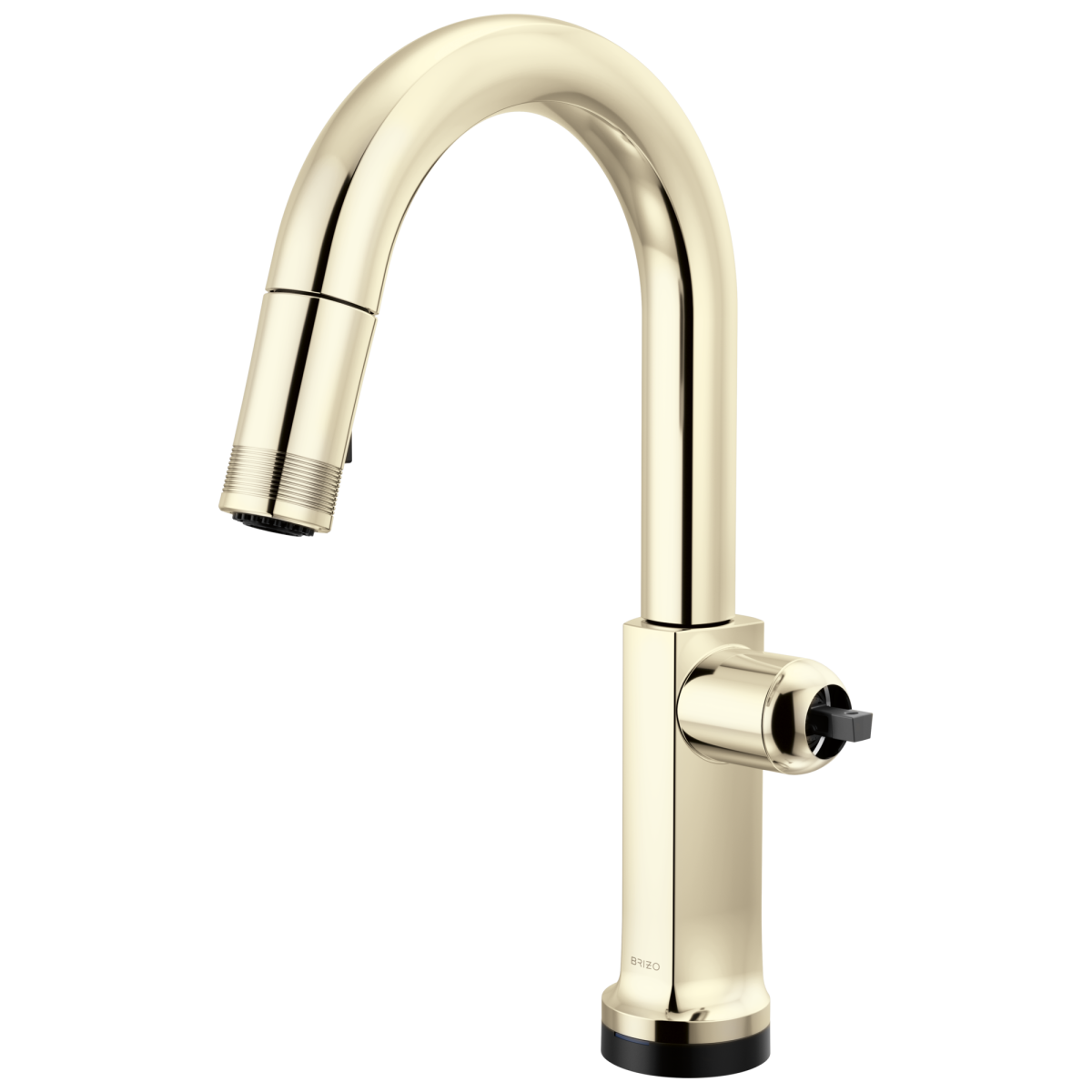BRIZO Kintsu SmartTouch Pull-Down Prep Faucet with Arc Spout - Less Handle — Lumicoat® Polished Nickel
