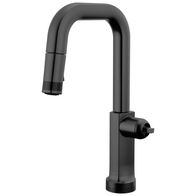 BRIZO Kintsu SmartTouch Pull-Down Prep Faucet with Square Spout - Less Handle — Matte Black