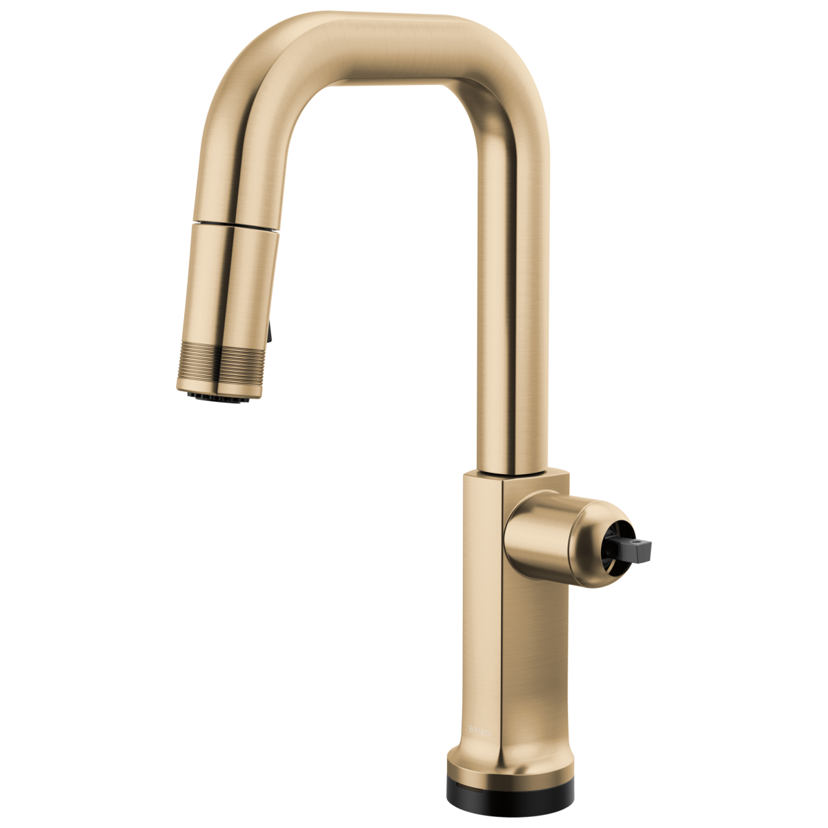 BRIZO Kintsu SmartTouch Pull-Down Prep Faucet with Square Spout - Less Handle — Lumicoat® Luxe Gold