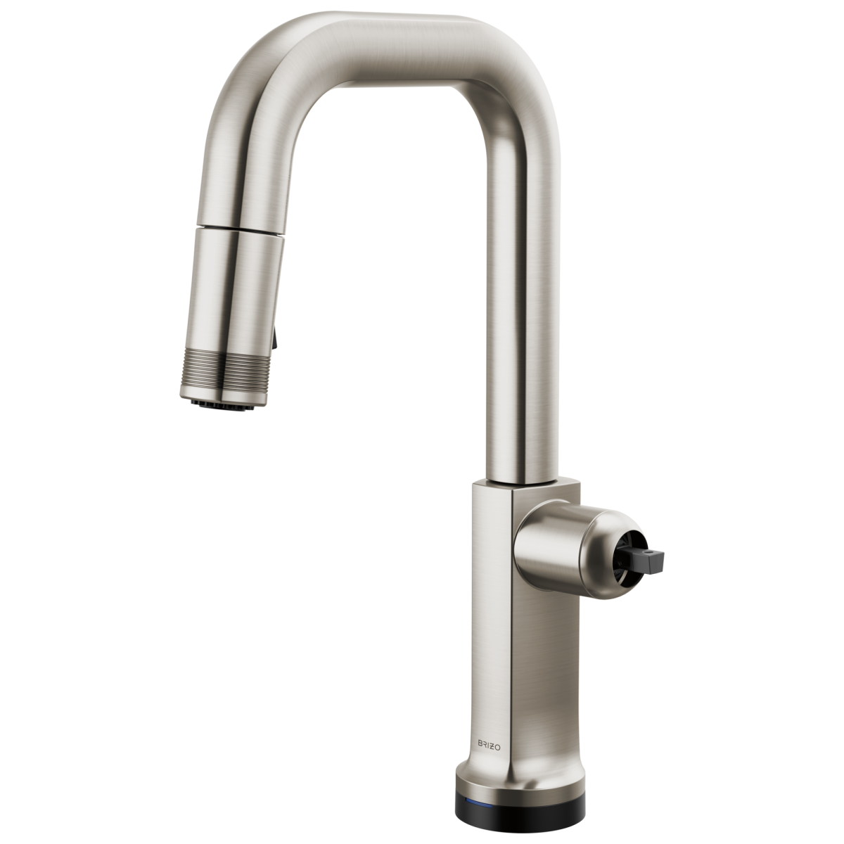 BRIZO Kintsu SmartTouch Pull-Down Prep Faucet with Square Spout - Less Handle — Lumicoat® Stainless