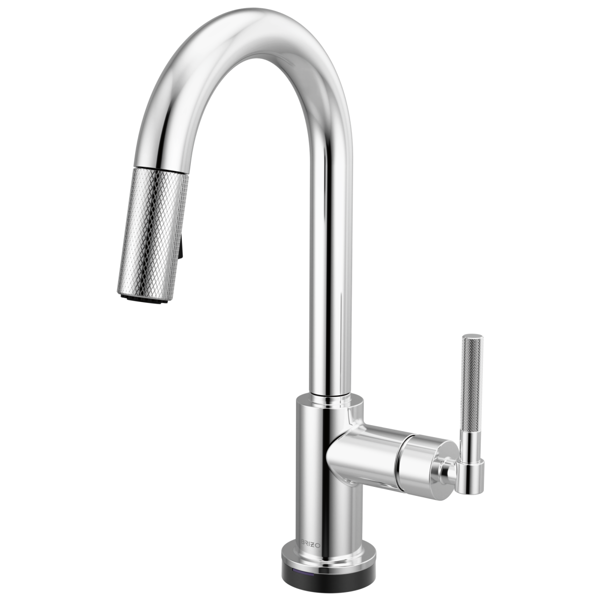 BRIZO Litze Smarttouch Pull-Down Prep Faucet with Arc Spout - Knurled Handle — Chrome