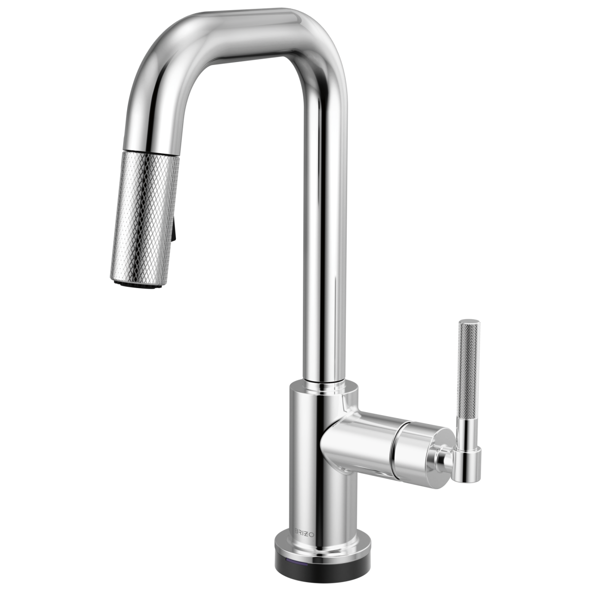 BRIZO Litze Smarttouch Pull-Down Prep Faucet with Square Spout - Knurled Handle — Chrome
