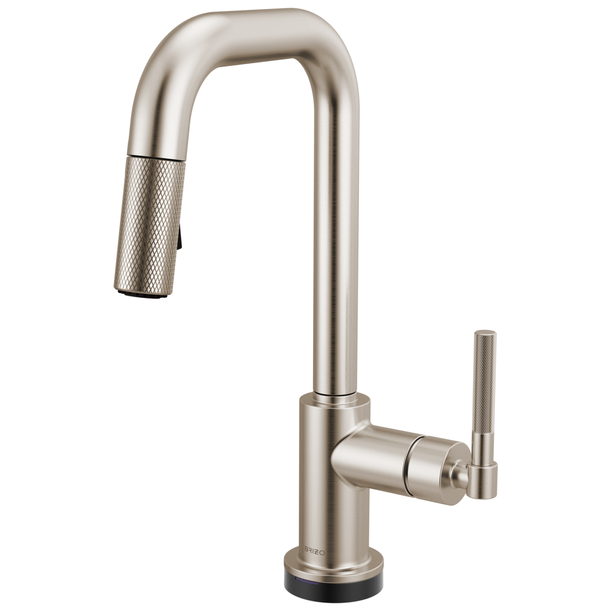 BRIZO Litze Smarttouch Pull-Down Prep Faucet with Square Spout - Knurled Handle — Stainless