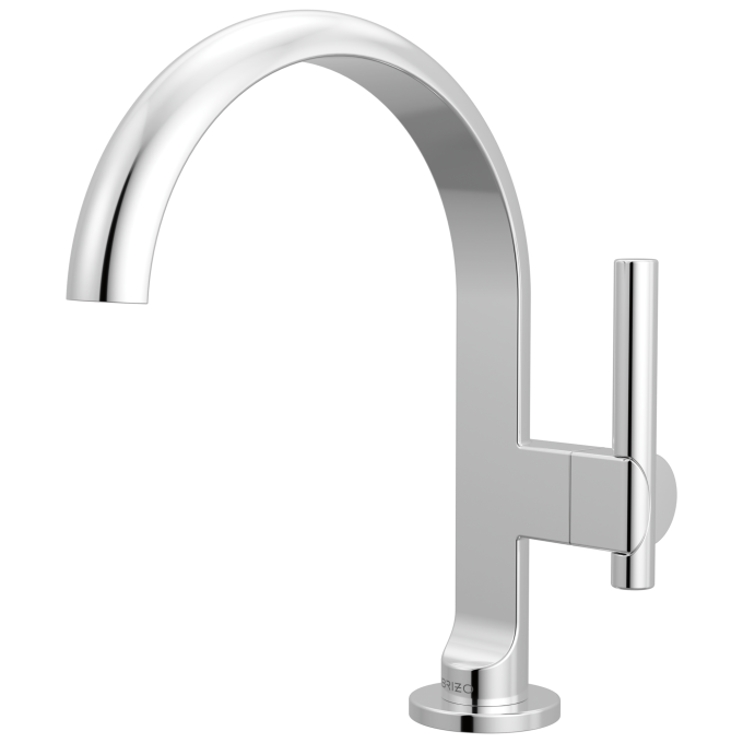BRIZO Roccesco Single-Handle Lavatory Faucet with Arc Spout — Chrome