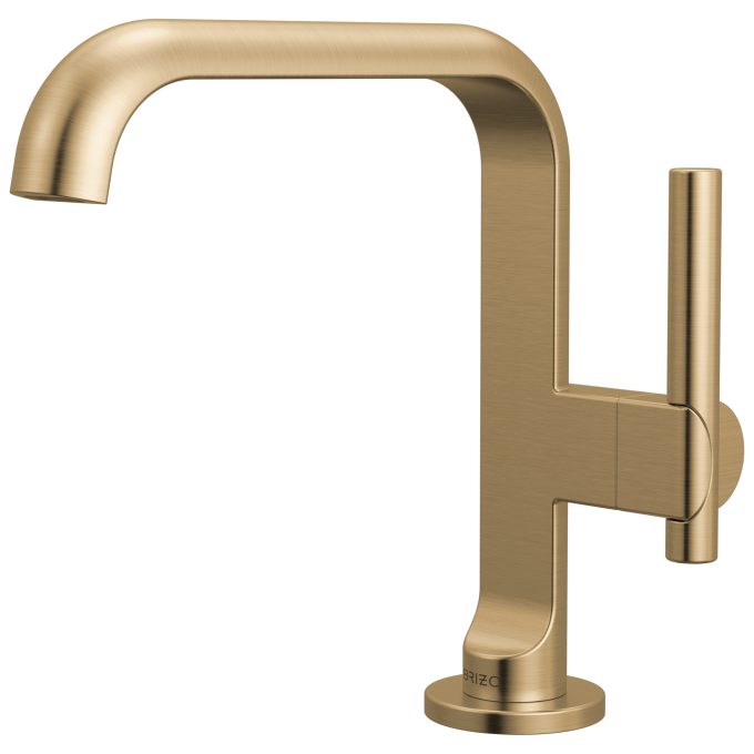 BRIZO Roccesco Single-Handle Lavatory Faucet with Square Spout — Luxe Gold