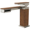 BRIZO Frank Lloyd Wright Single-Handle Lavatory Faucet 1.2 GPM — Luxe Nickel / Teak Wood