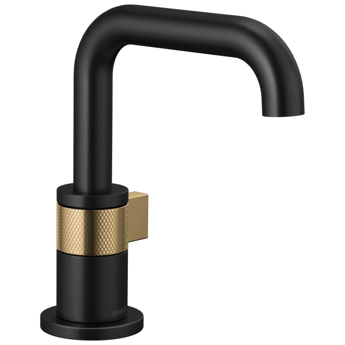 BRIZO Litze Single-handle Lavatory — Matte Black/Luxe Gold