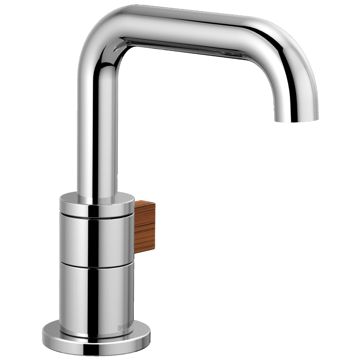 BRIZO Litze Single-Handle Lavatory Faucet 1.2 GPM — Polished Chrome / Teak Wood