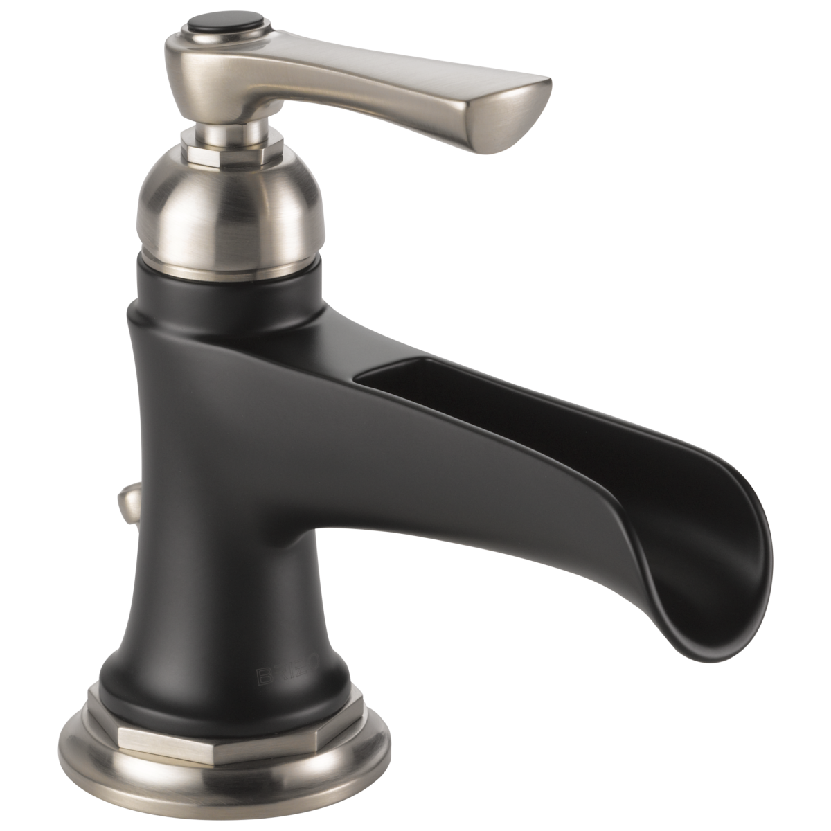 BRIZO Rook Single-Handle Lavatory Faucet with Channel Spout 1.5 GPM — Luxe Nickel  /Matte Black