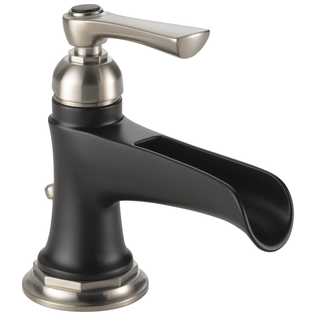 BRIZO Rook Single-Handle Lavatory Faucet with Channel Spout 1.2 GPM — Luxe Nickel  /Matte Black