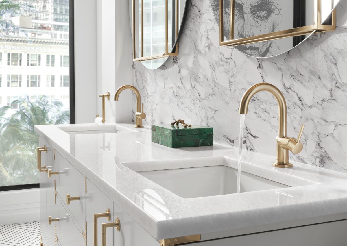 BRIZO Odin Single-Handle Lavatory Faucet 1.5 GPM — Luxe Gold