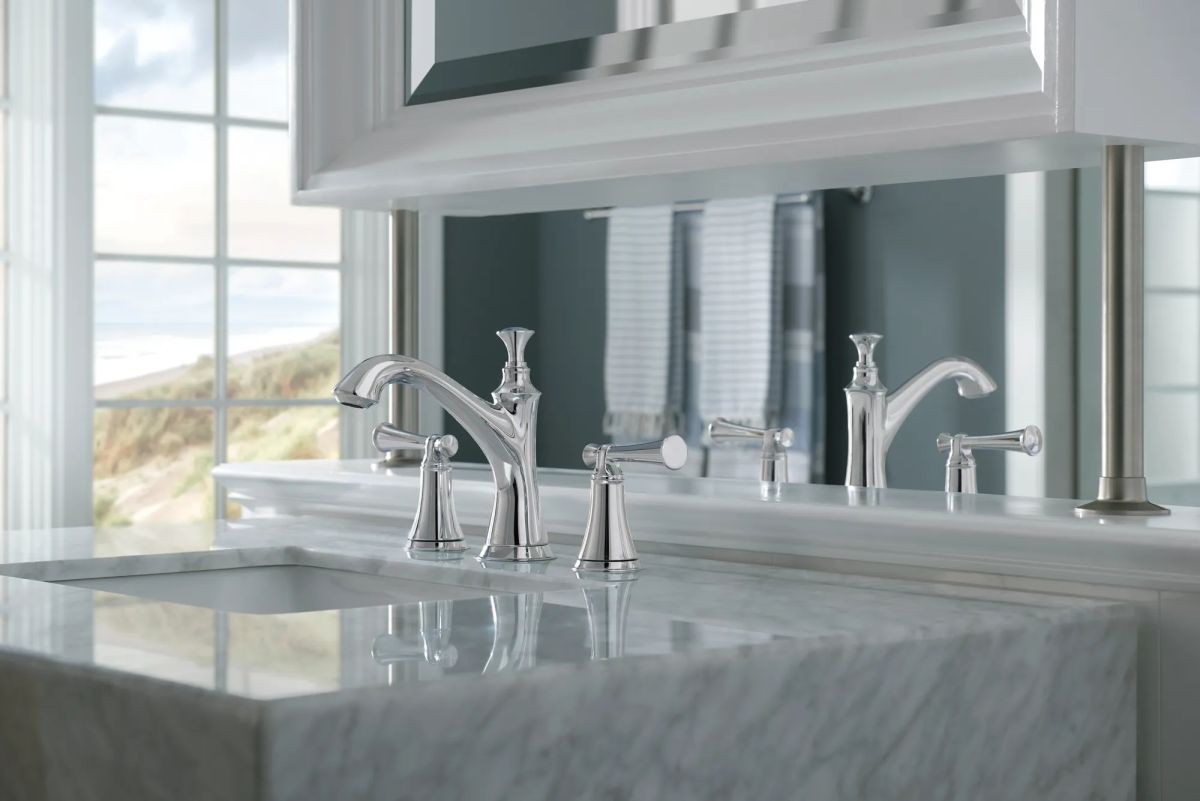 BRIZO Baliza Widespread Lavatory Lever Handle Kit — Chrome