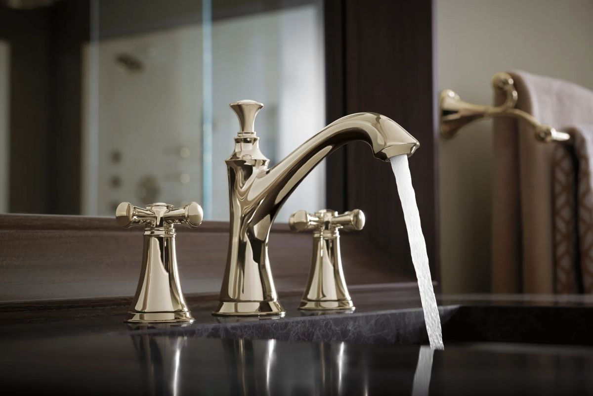 BRIZO Baliza Widespread Lavatory Faucet - Less Handles 1.5 GPM — Polished Nickel