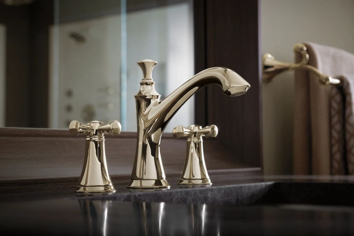BRIZO Baliza Widespread Lavatory Faucet - Less Handles 1.5 GPM — Polished Nickel