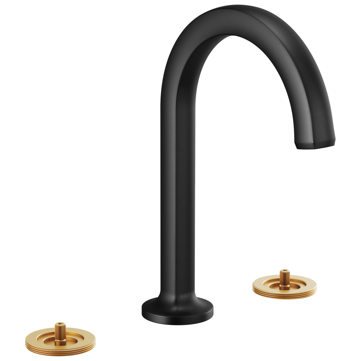 BRIZO Kintsu Widespread Lavatory Faucet with Arc Spout - Less Handles — Matte Black