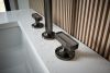 BRIZO Kintsu Widespread Lavatory Knob with Concrete Inlay Handle Kit — Brilliance Black Onyx