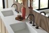 BRIZO Kintsu Widespread Lavatory Faucet with Arc Spout - Less Handles 1.5 GPM — Brilliance Black Onyx