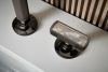 BRIZO Kintsu Widespread Lavatory Faucet with Arc Spout - Less Handles 1.5 GPM — Brilliance Black Onyx